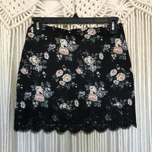 Floral Mini Skirt